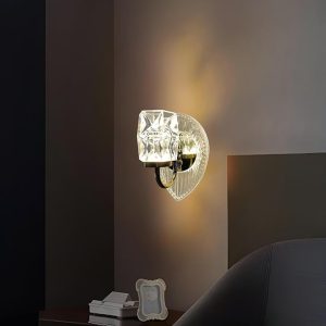 Modern crystal wall lamp sconce for bedroom or living room decor